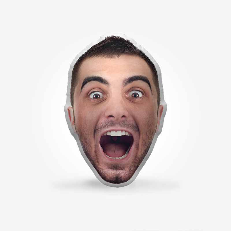 Custom Face Shaped Pillow MYPHOTOBLANKETS