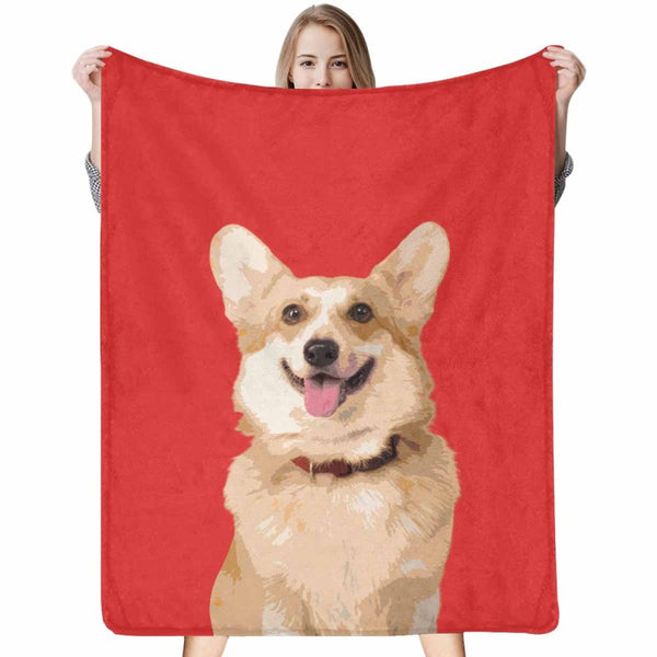 Custom Cute Dog Blanket