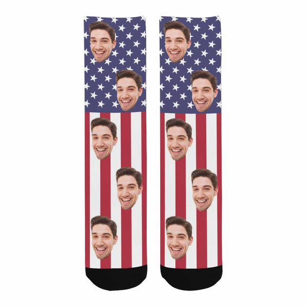 Custom Face National Flag Socks