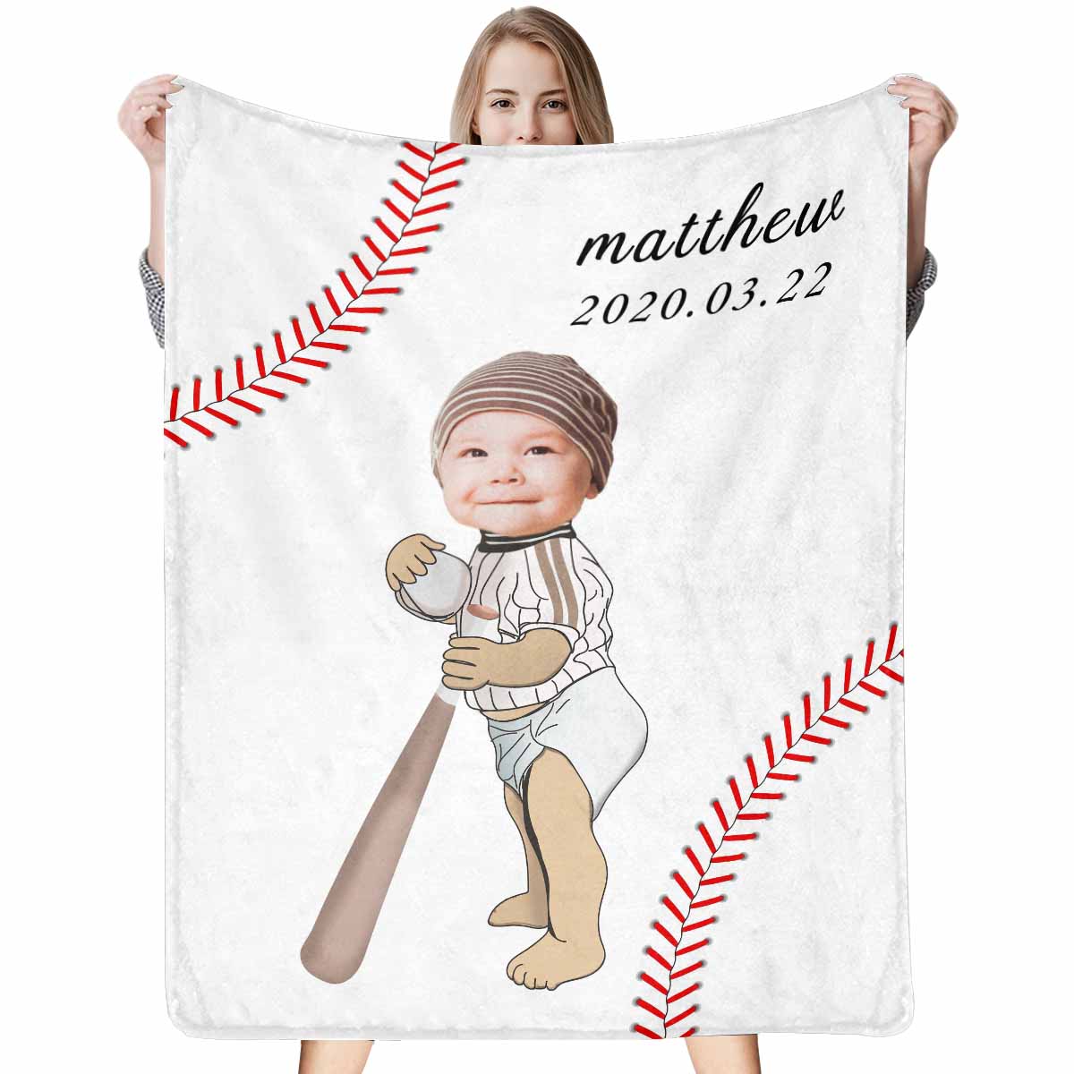 Custom Baby with Name Blanket