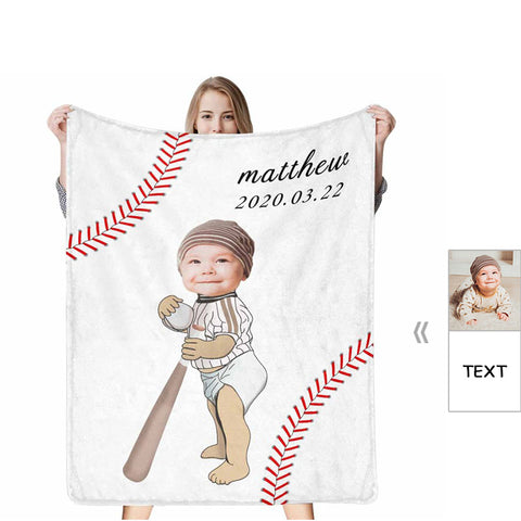 Custom Baby with Name Blanket