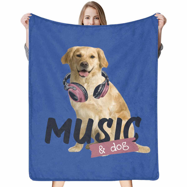 Custom Dog Music Blanket