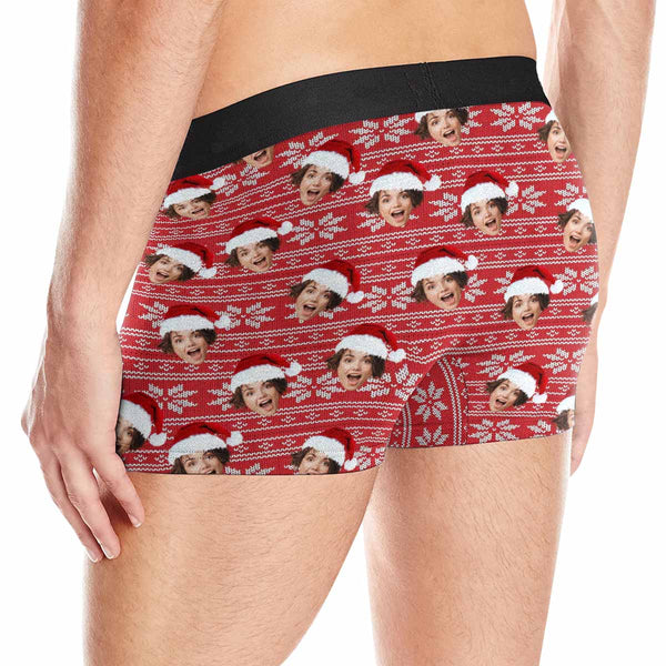 Custom Couple Face Christmas Underwear Pack