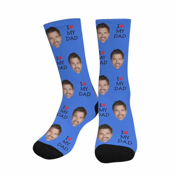 Custom Dad Face Love Socks