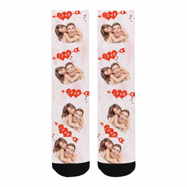 Custom Couple Face Love Socks