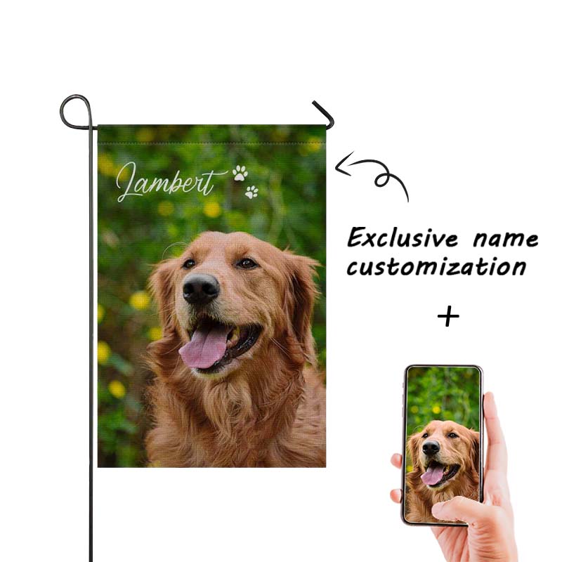 Custom Your Dog Photo Garden Flag