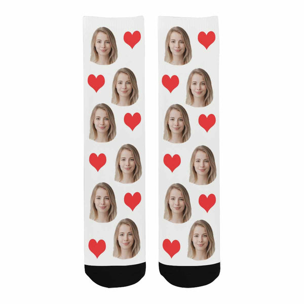 Custom Face Heart Socks