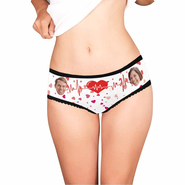 Custom Couple Face Wave Of Love Underwear Pack