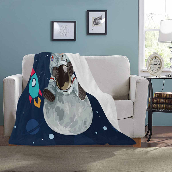 Custom Baby Face Spaceman Blanket