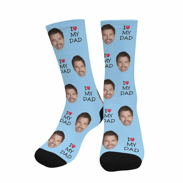 Custom Dad Face Love Socks
