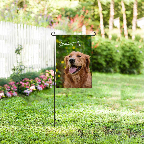Custom Your Dog Photo Garden Flag