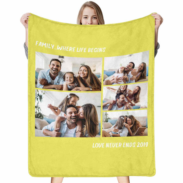 Custom Family Photos Forever Blanket