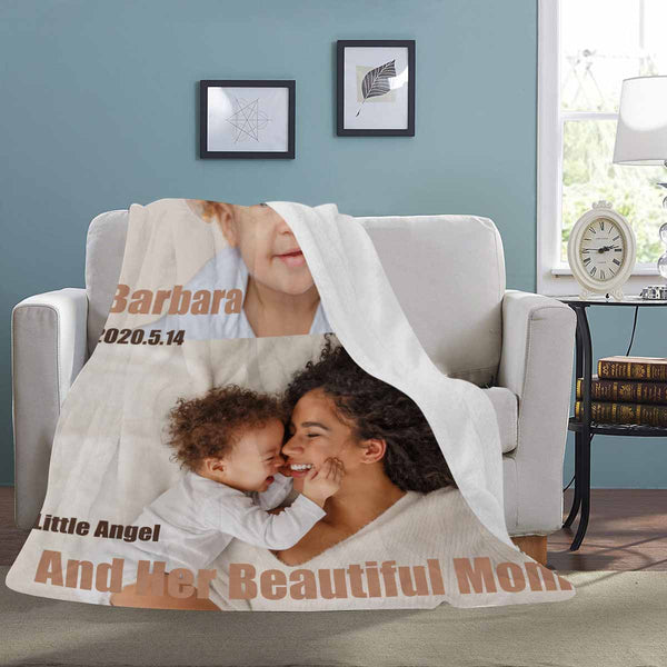 Custom Baby and Mom Photo Blanket