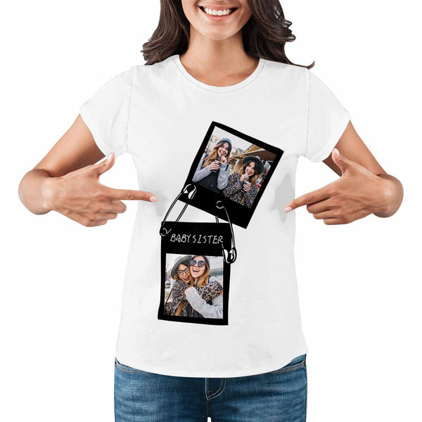 Custom Baby Sister Photo Women's All Over Print T-shirt