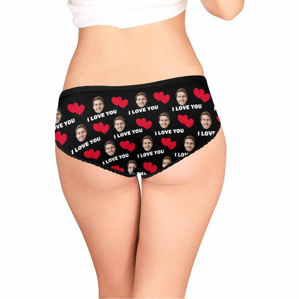 Custom Face I Love You Women's High-cut Briefs