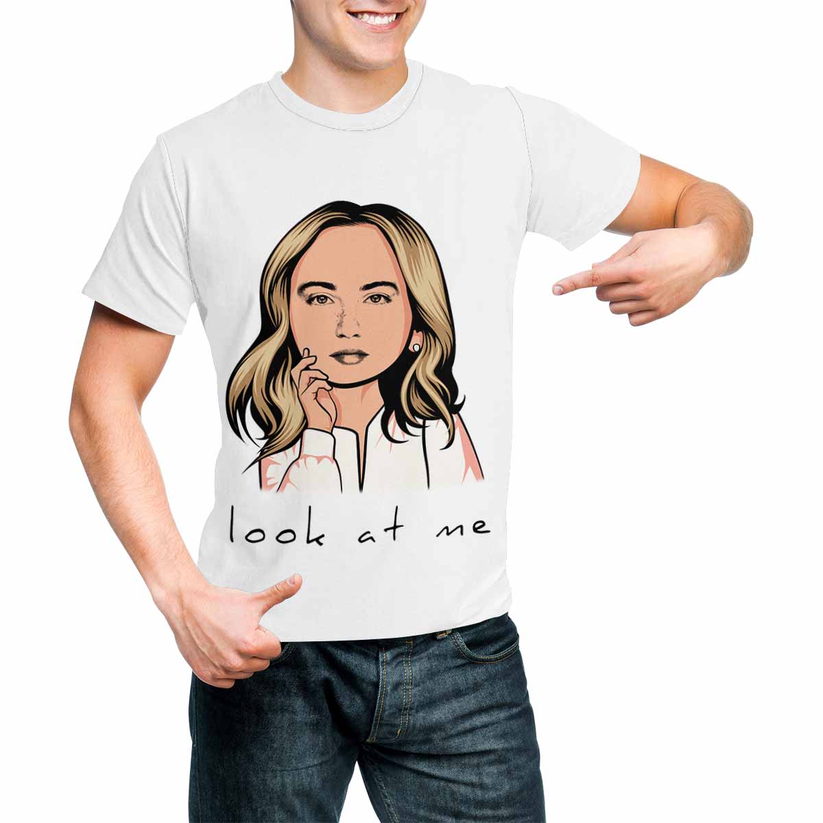Custom Girlfriend Face Men's T-shirt