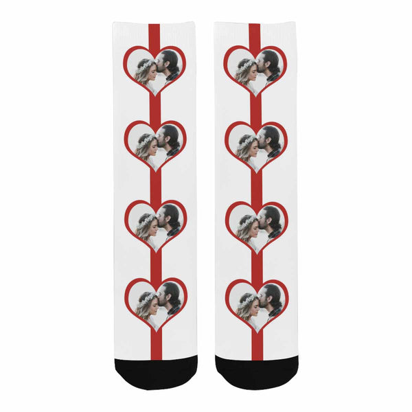 Custom Photo Heart Socks