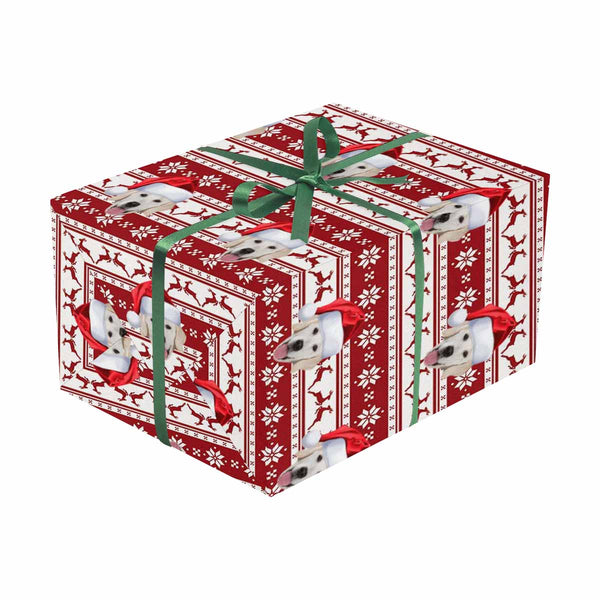 Custom Pet Face Christmas Gift Wrapping Paper