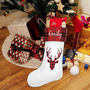 Custom Name Deer Christmas Stocking