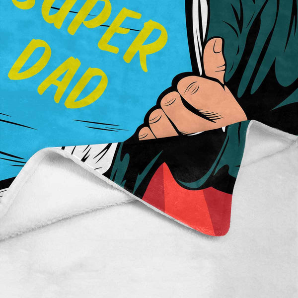 Custom Face Super Dad Blanket