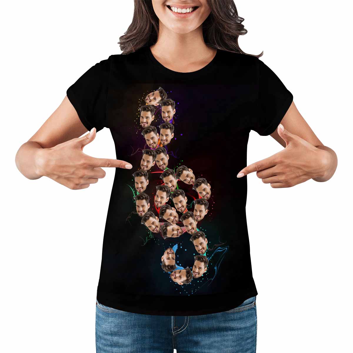 Custom Face Women's All Over Print T-shirt