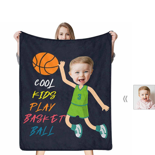 Custom Face Basketball Blanket
