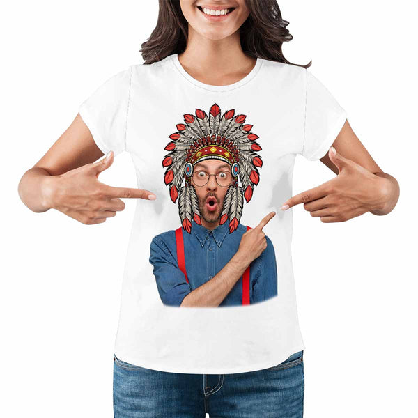 Custom Boy Face Women's All Over Print T-shirt