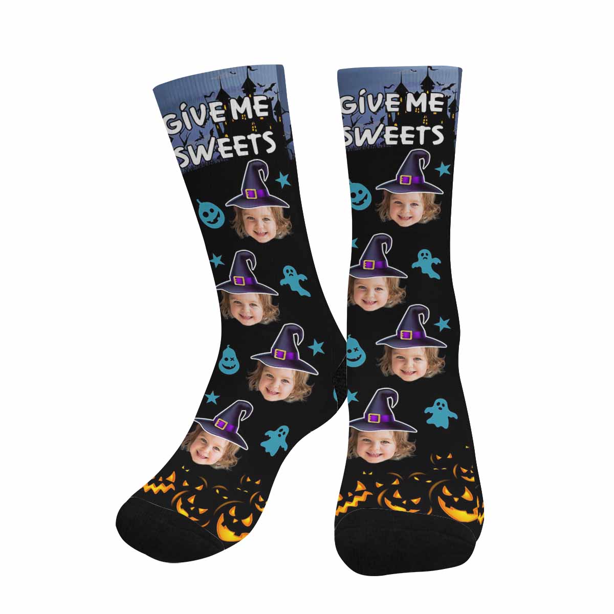 Custom Face Halloween Socks