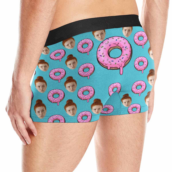 Custom Girlfriend Face Donuts Men's Boxer Briefs