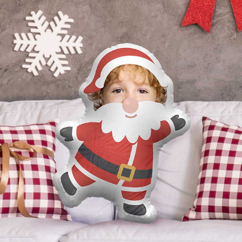 Custom Face Santa Claus Shaped Pillow