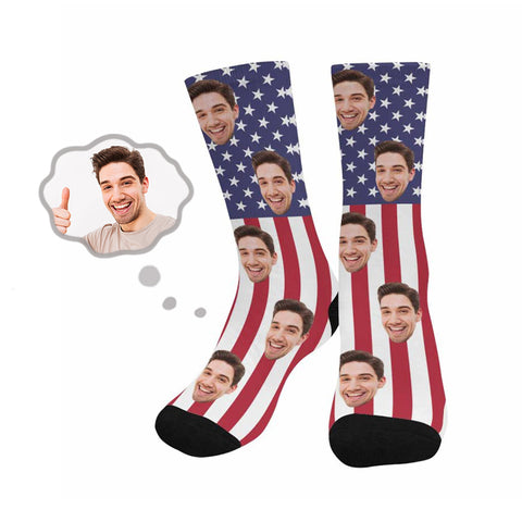 Custom Face National Flag Socks