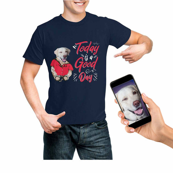 Custom Dog Face Men's T-shirt