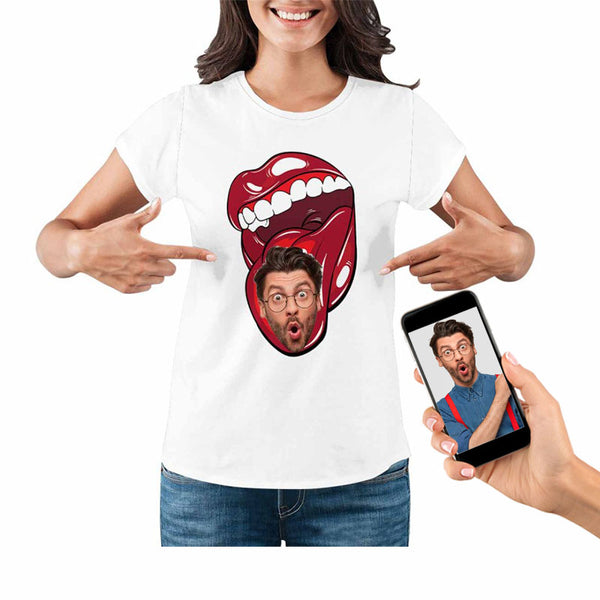 Custom Face Lip Women's All Over Print T-shirt